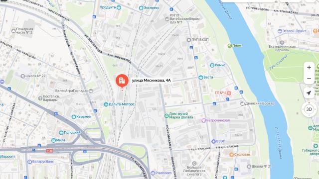 Комплекс 5 зданий торговой базы (АБК, склады и гаражи) общей пл. 2883,6 кв.м. с сетями и благоустройством территории, расположенных на земельном участке пл. 0,9684 га (Витебская обл., г.Витебск, ул. Мясникова, 4А)