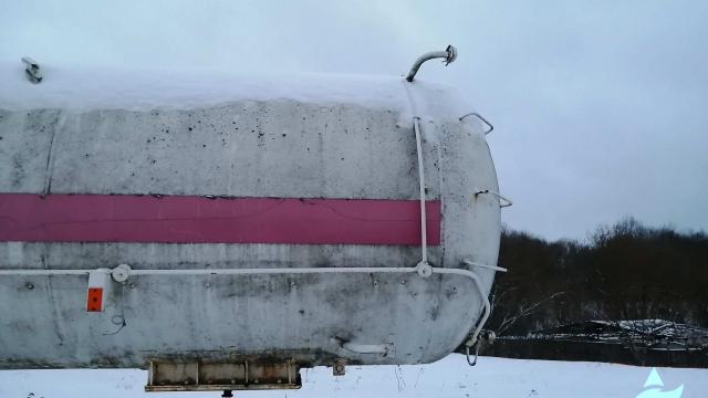 Полуприцеп-топливозаправщик АППЦ-9611ТН, рег. №3525 BM (г.Витебск, район котельной «Южная»)