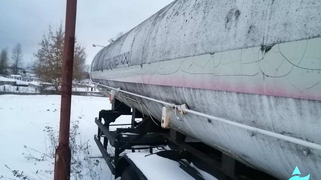 Полуприцеп-топливозаправщик АППЦ-9611ТН, рег. №3525 BM (г.Витебск, район котельной «Южная»)